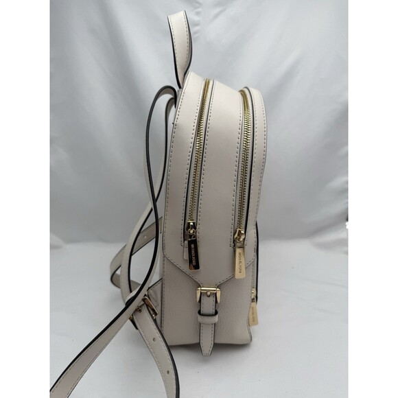 Michael Kors Jaycee Medium Pebbled Leather Backpack Light Cream Flaws - Picture 6 of 16